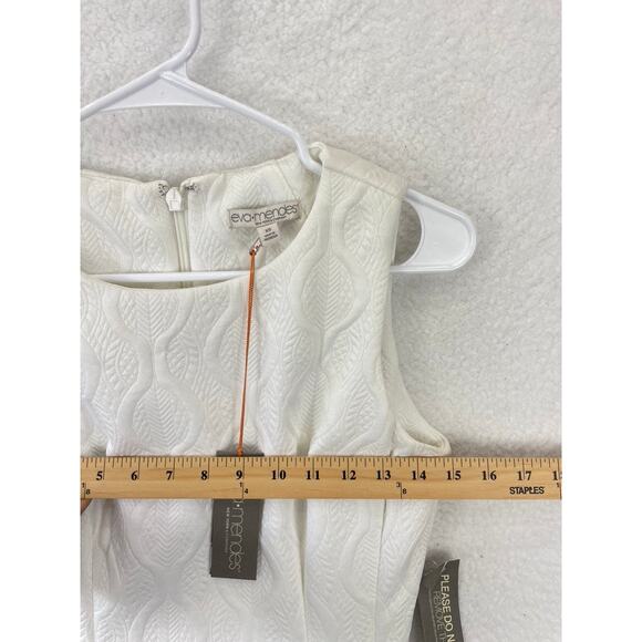 Eva Mendes Collection Solange Dress Women’s 4 White Fit Flare Midi Elegant NWT - Picture 4 of 12